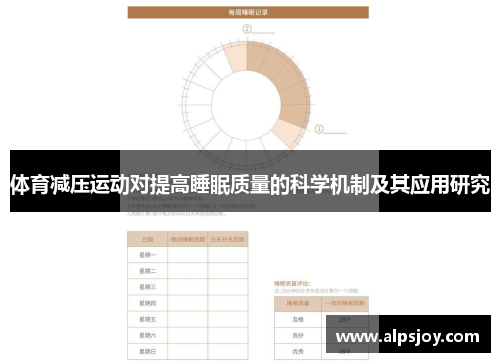 体育减压运动对提高睡眠质量的科学机制及其应用研究